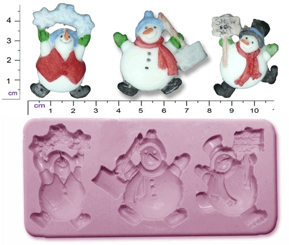 Christmas Snowmen x 3